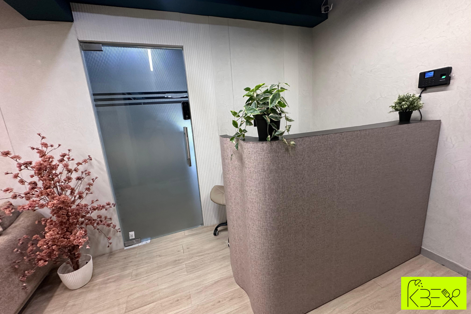 Office reception interior design Ahmedabad KBEX