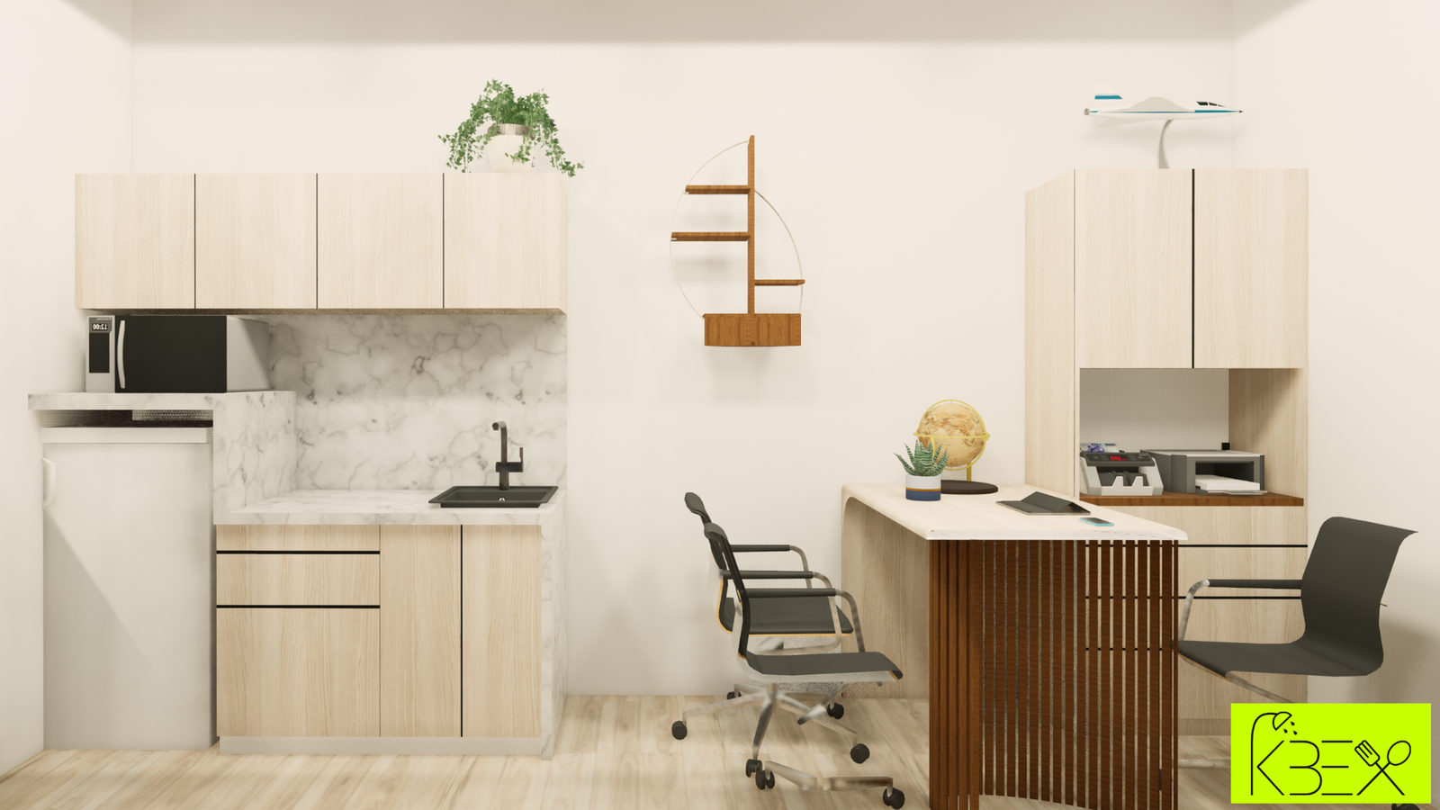 Pantry sink storage travel office Motera KBEX