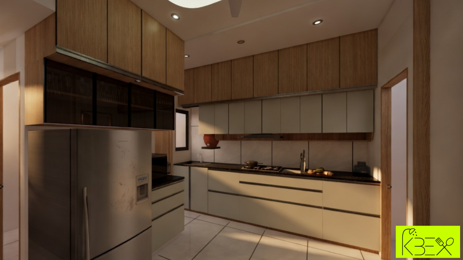 Modular kitchen design 3BHK Shilaj KBEX